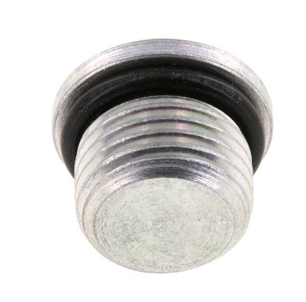 Plug UNF 9/16"-18 Staal NBR met Binnenzeskant 630bar [2 Stuks]