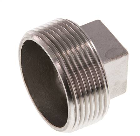 Plug R1 1/2'' RVS met Extern Vierkant 16bar (224.8psi)