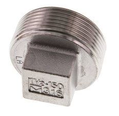 Plug R1 1/2'' RVS met Extern Vierkant 16bar (224.8psi)