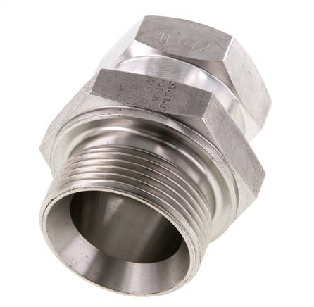 G 1'' x G 1 1/4'' F/M RVS Neusstuk 150 Bar - Hydrauliek
