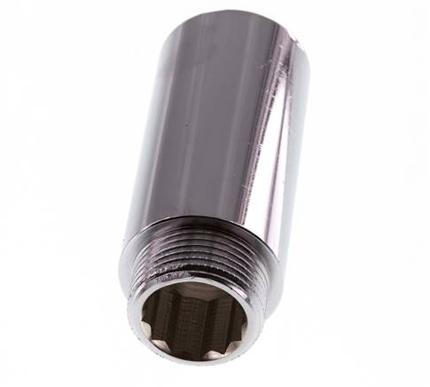 G 3/4'' F/M Verchroomd Messing Verlengstuk DIN 3523 - 65 mm