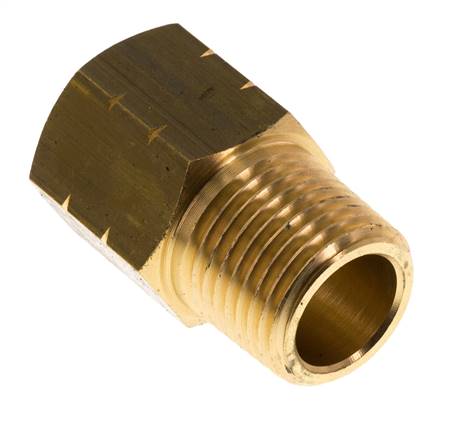 1/2'' NPT x G 1/2'' M/F Messing Verloopring 16 Bar - Hydrauliek