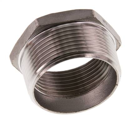 R 1 1/2'' x Rp 1 1/4'' M/F RVS Verloopring 16 Bar