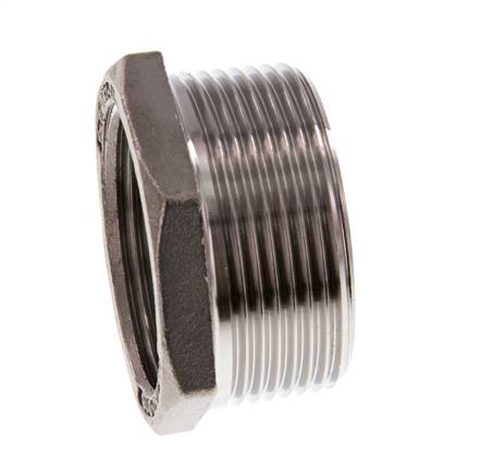 R 1 1/2'' x Rp 1 1/4'' M/F RVS Verloopring 16 Bar