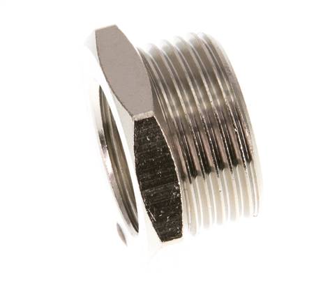 G 1/2'' x G 3/4'' F/M Vernikkeld Messing Verloopring 16 Bar [2 Stuks]