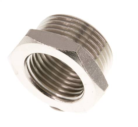 G 1/2'' x G 3/4'' F/M Vernikkeld Messing Verloopring 16 Bar [2 Stuks]