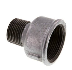 R 1'' x Rp 1 1/2'' M/F Verzinkt Gietijzeren Verloopring 25 Bar