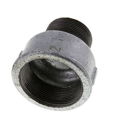 R 1 1/2'' x Rp 2'' M/F Verzinkt Gietijzeren Verloopring 25 Bar