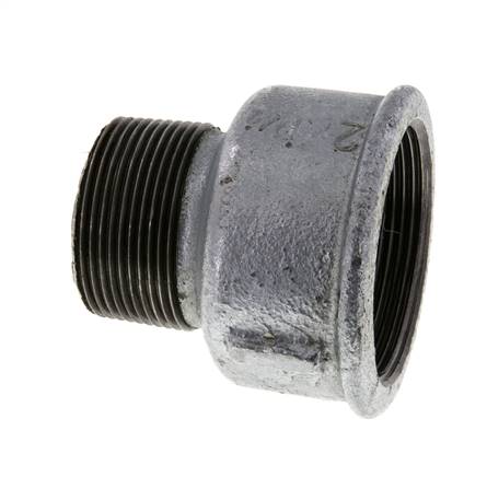 R 1 1/2'' x Rp 2'' M/F Verzinkt Gietijzeren Verloopring 25 Bar