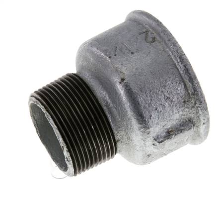 R 1 1/2'' x Rp 2'' M/F Verzinkt Gietijzeren Verloopring 25 Bar