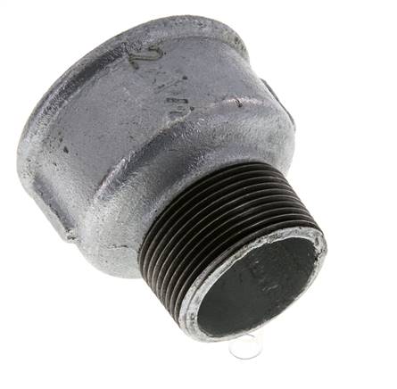 R 1 1/2'' x Rp 2'' M/F Verzinkt Gietijzeren Verloopring 25 Bar