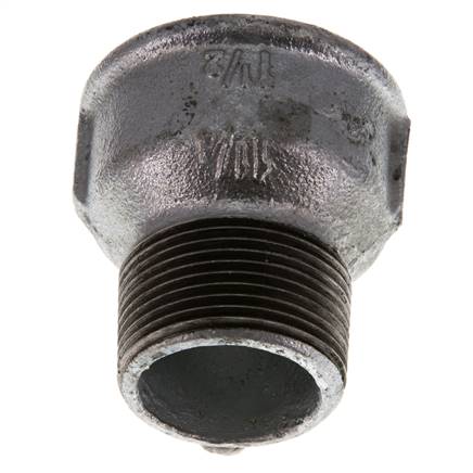 R 1 1/4'' x Rp 1 1/2'' M/F Verzinkt Gietijzeren Verloopring 25 Bar