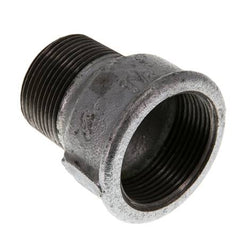 R 1 1/4'' x Rp 1 1/2'' M/F Verzinkt Gietijzeren Verloopring 25 Bar