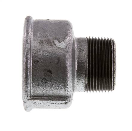 R 1 1/4'' x Rp 2'' M/F Verzinkt Gietijzeren Verloopring 25 Bar