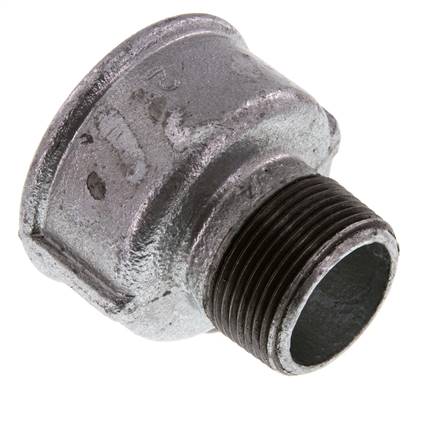 R 1 1/4'' x Rp 2'' M/F Verzinkt Gietijzeren Verloopring 25 Bar
