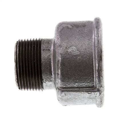 R 1 1/4'' x Rp 2'' M/F Verzinkt Gietijzeren Verloopring 25 Bar