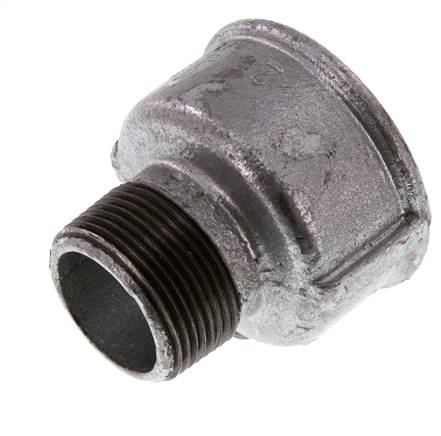 R 1 1/4'' x Rp 2'' M/F Verzinkt Gietijzeren Verloopring 25 Bar