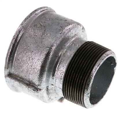 R 2'' x Rp 2 1/2'' M/F Verzinkt Gietijzeren Verloopring 25 Bar