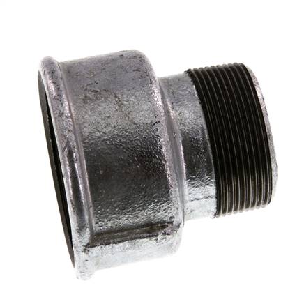 R 2'' x Rp 2 1/2'' M/F Verzinkt Gietijzeren Verloopring 25 Bar