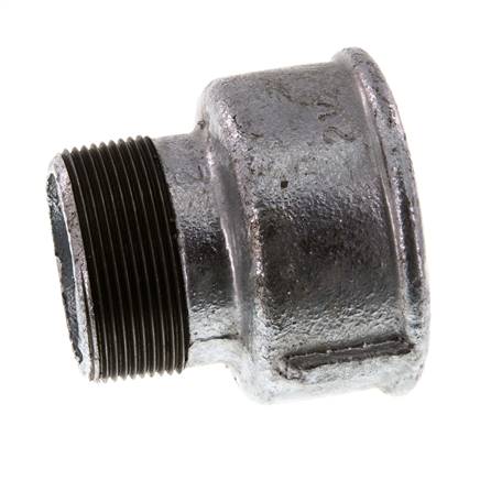 R 2'' x Rp 2 1/2'' M/F Verzinkt Gietijzeren Verloopring 25 Bar