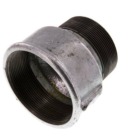 R 2 1/2'' x Rp 3'' M/F Verzinkt Gietijzeren Verloopring 25 Bar