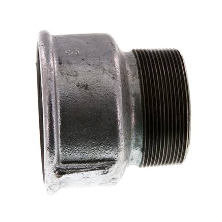 R 2 1/2'' x Rp 3'' M/F Verzinkt Gietijzeren Verloopring 25 Bar