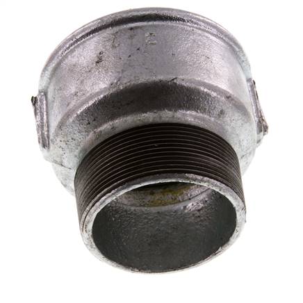 R 2 1/2'' x Rp 3'' M/F Verzinkt Gietijzeren Verloopring 25 Bar