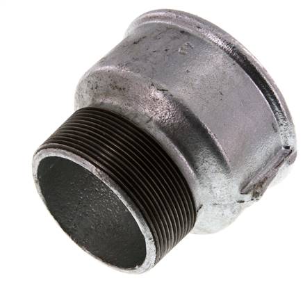 R 2 1/2'' x Rp 3'' M/F Verzinkt Gietijzeren Verloopring 25 Bar