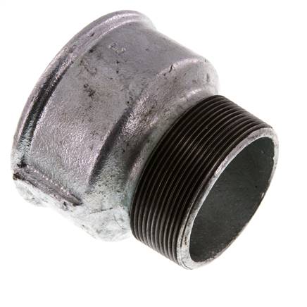 R 2 1/2'' x Rp 3'' M/F Verzinkt Gietijzeren Verloopring 25 Bar