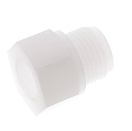 Verloopring G3/8'' Binnendraad X G1/2'' Buitendraad PVDF 10bar FDA 27mm Hex