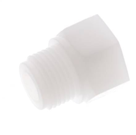 Verloopring G3/8'' Binnendraad X G1/2'' Buitendraad PVDF 10bar FDA 27mm Hex