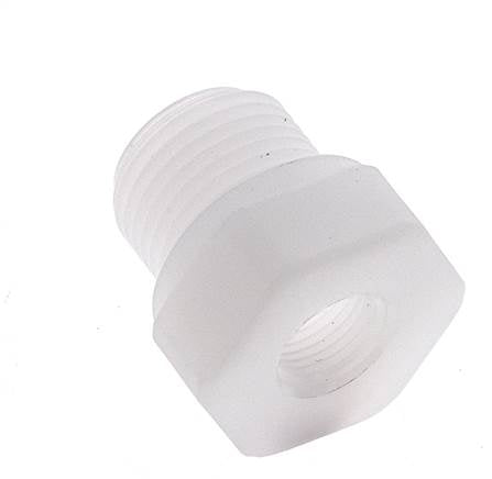Verloopring G1/8'' Binnendraad X G3/8'' Buitendraad Polypropyleen (PP) 10bar FDA 22mm Hex