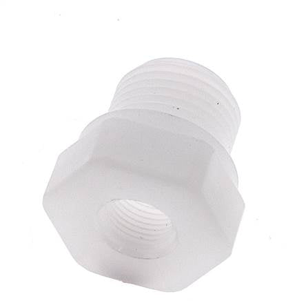 Verloopring G1/8'' Binnendraad X G3/8'' Buitendraad Polypropyleen (PP) 10bar FDA 22mm Hex