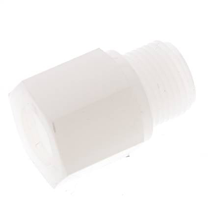 Verloopring G1/4'' Binnendraad X G3/8'' Buitendraad PVDF 10bar FDA 22mm Hex