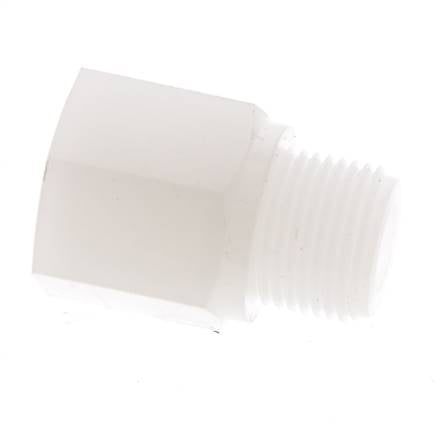 Verloopring G1/4'' Binnendraad X G3/8'' Buitendraad PVDF 10bar FDA 22mm Hex