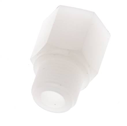 Verloopring G1/4'' Binnendraad X G3/8'' Buitendraad PVDF 10bar FDA 22mm Hex