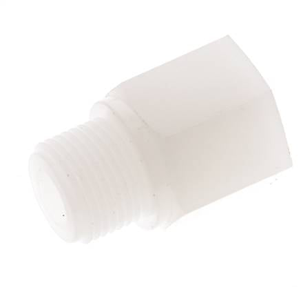 Verloopring G1/4'' Binnendraad X G3/8'' Buitendraad PVDF 10bar FDA 22mm Hex