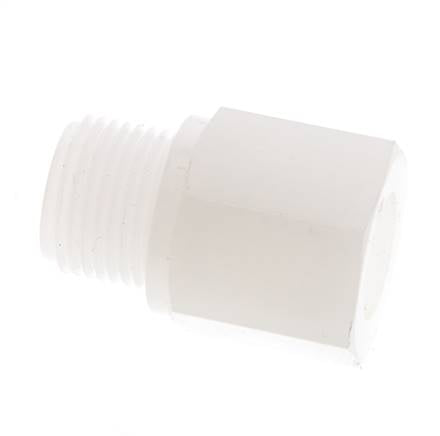Verloopring G1/4'' Binnendraad X G3/8'' Buitendraad PVDF 10bar FDA 22mm Hex