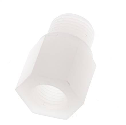 Verloopring G1/4'' Binnendraad X G3/8'' Buitendraad PVDF 10bar FDA 22mm Hex