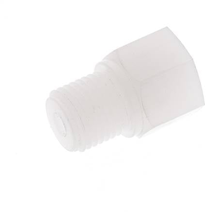 Verloopring G1/8'' Binnendraad X G1/4'' Buitendraad PVDF 10bar FDA 17mm Hex