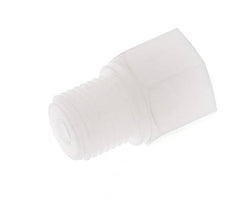 Verloopring G1/8'' Binnendraad X G1/4'' Buitendraad PVDF 10bar FDA 17mm Hex