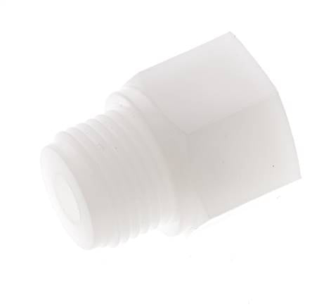 Verloopring G1/4'' Binnendraad X G1/2'' Buitendraad PVDF 10bar FDA 27mm Hex