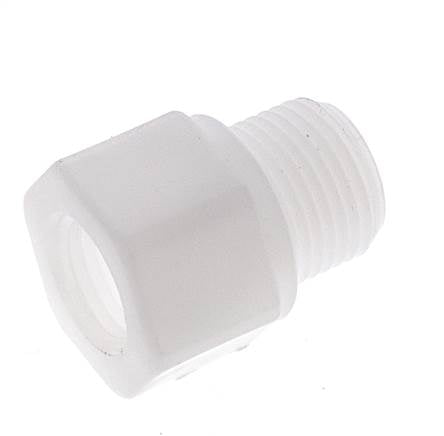 Verloopring G1/4'' Binnendraad X G3/8'' Buitendraad Polypropyleen (PP) 10bar FDA 22mm Hex