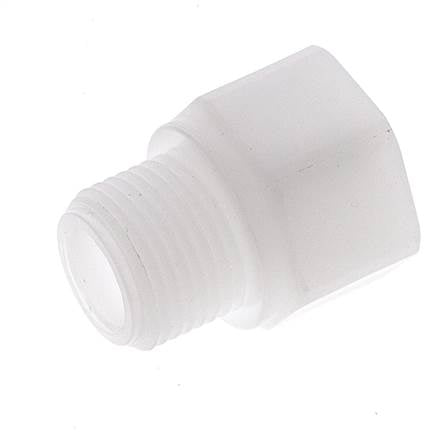 Verloopring G1/4'' Binnendraad X G3/8'' Buitendraad Polypropyleen (PP) 10bar FDA 22mm Hex