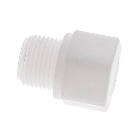 Verloopring G1/4'' Binnendraad X G3/8'' Buitendraad Polypropyleen (PP) 10bar FDA 22mm Hex