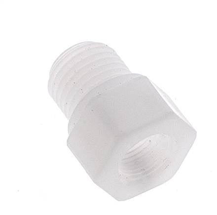 Verloopring G1/8'' Binnendraad X G1/4'' Buitendraad Polypropyleen (PP) 10bar FDA 17mm Hex