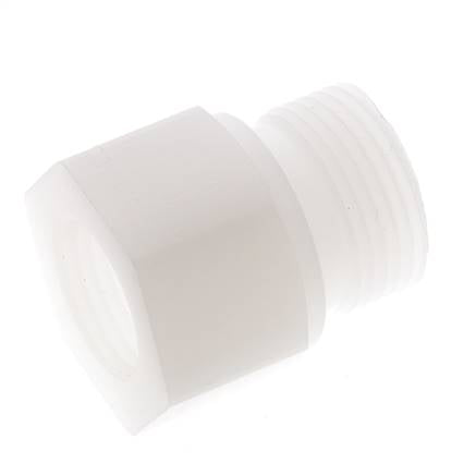 Verloopring G1/2'' Binnendraad X G3/4'' Buitendraad PVDF 10bar FDA 32mm Hex