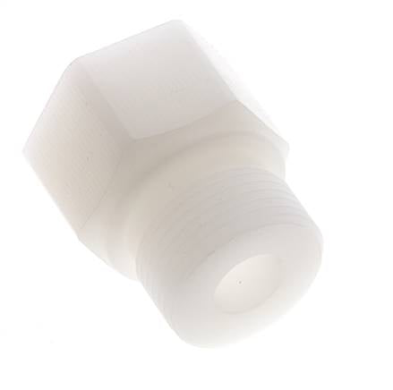 Verloopring G3/8'' Binnendraad X G3/4'' Buitendraad PVDF 10bar FDA 32mm Hex