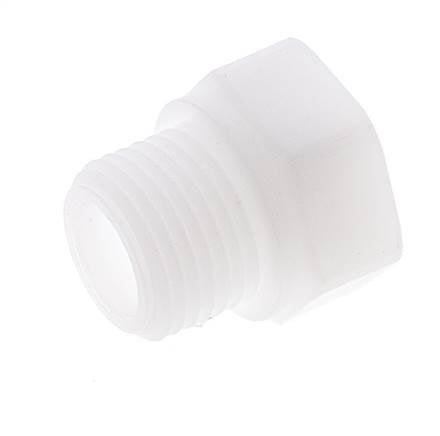 Verloopring G1/4'' Binnendraad X G1/2'' Buitendraad Polypropyleen (PP) 10bar FDA 27mm Hex