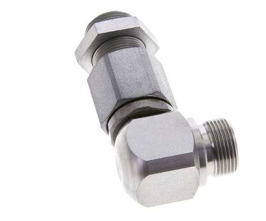 16S Verzinkt Stalen Kogelgestuurde Draaidoorvoer L-stuk Snijringkoppeling Schotdoorvoer DN 12350bar NBR ISO 8434-1